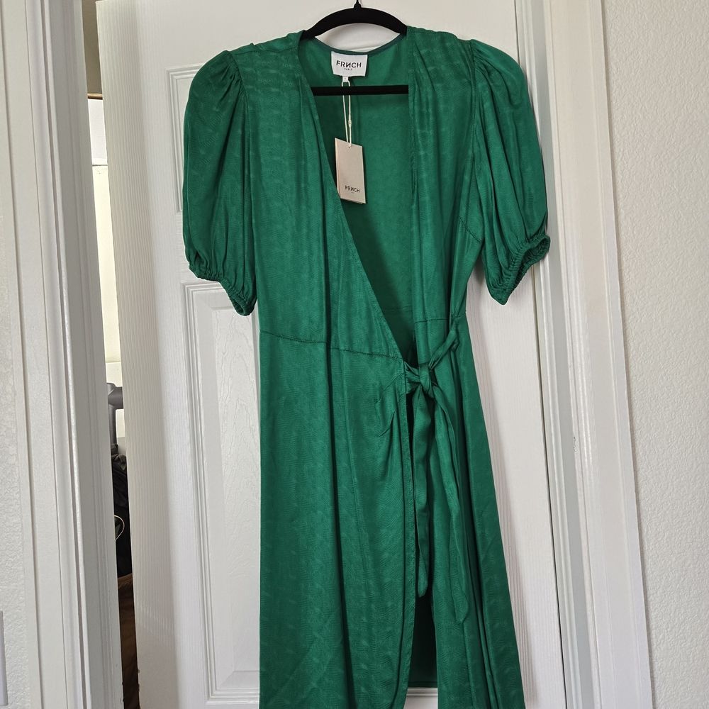 FRNCH Vibrant Green Midi Dress